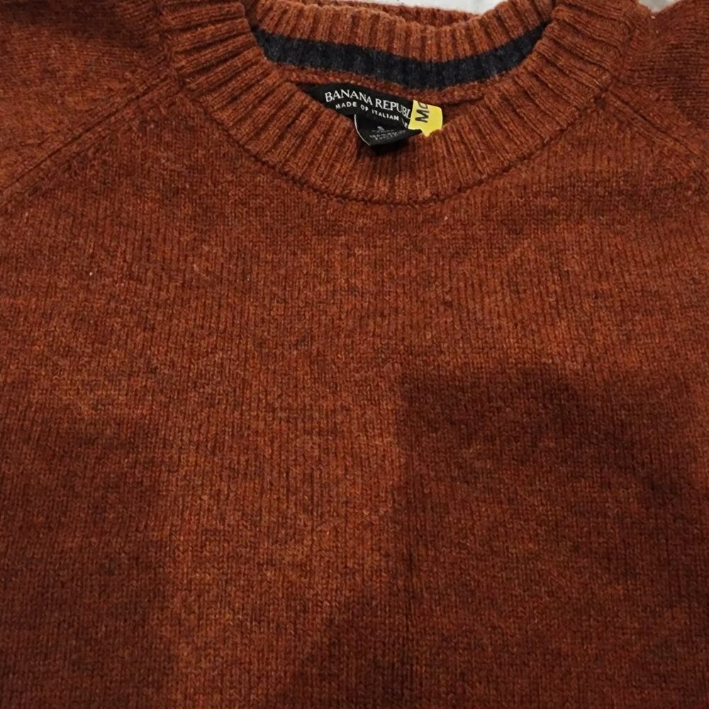 Banana Republic Orange/Rust Merino Sweater Small